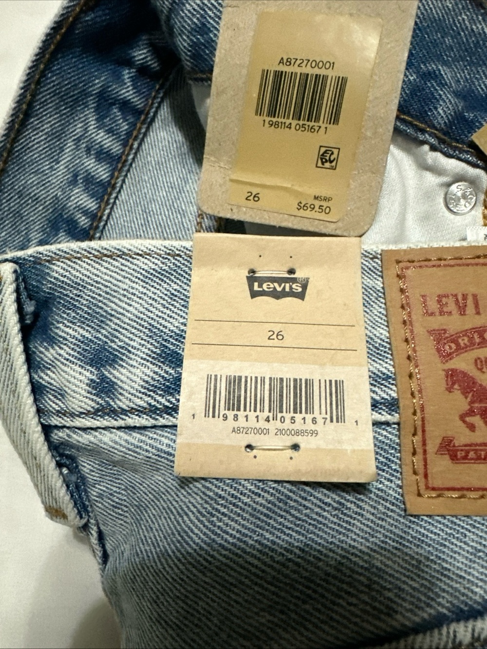 Levi's Light Blue Denim Skirt with Patch Logo - Picture 9 of 13